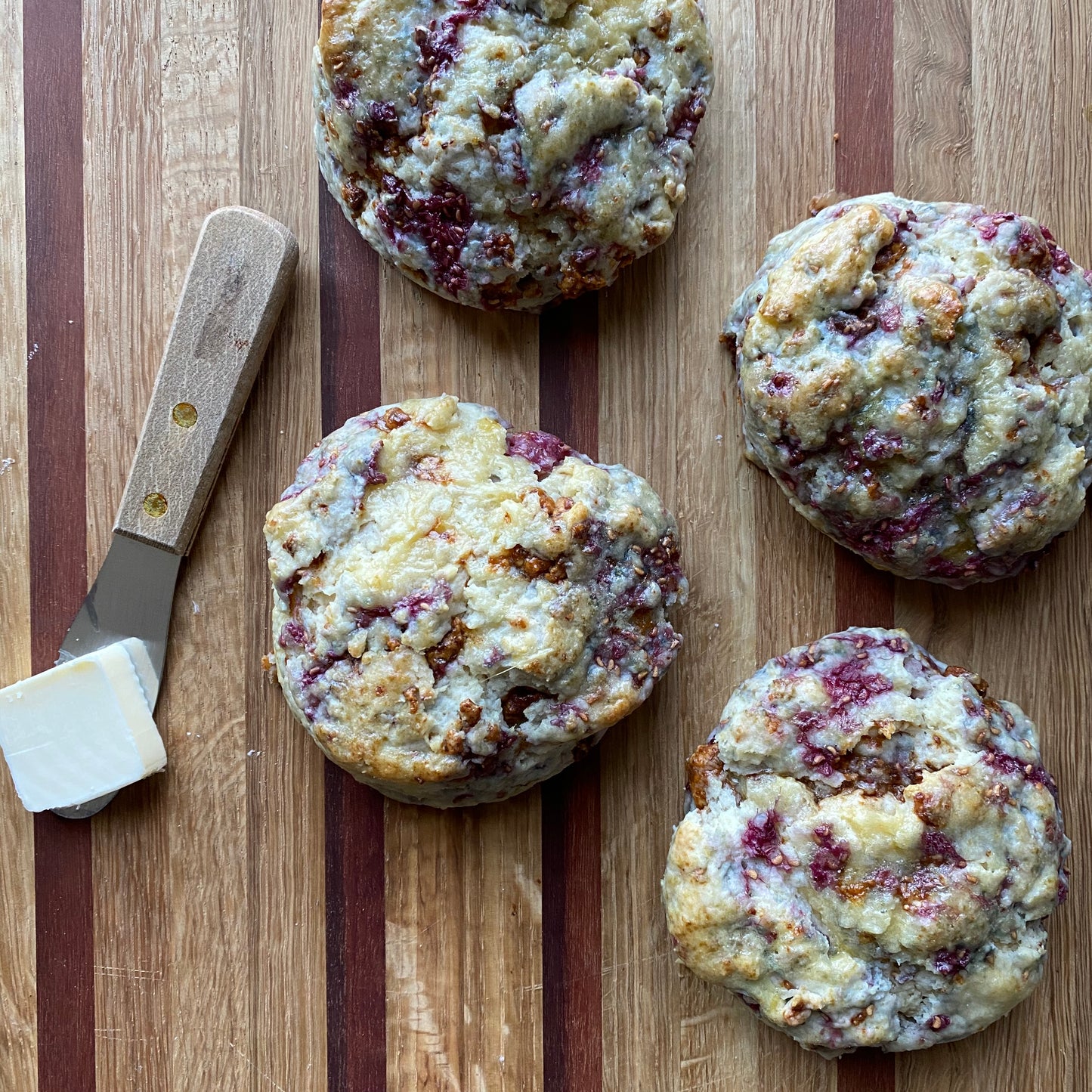 Raspberry and White Chocolate Scone